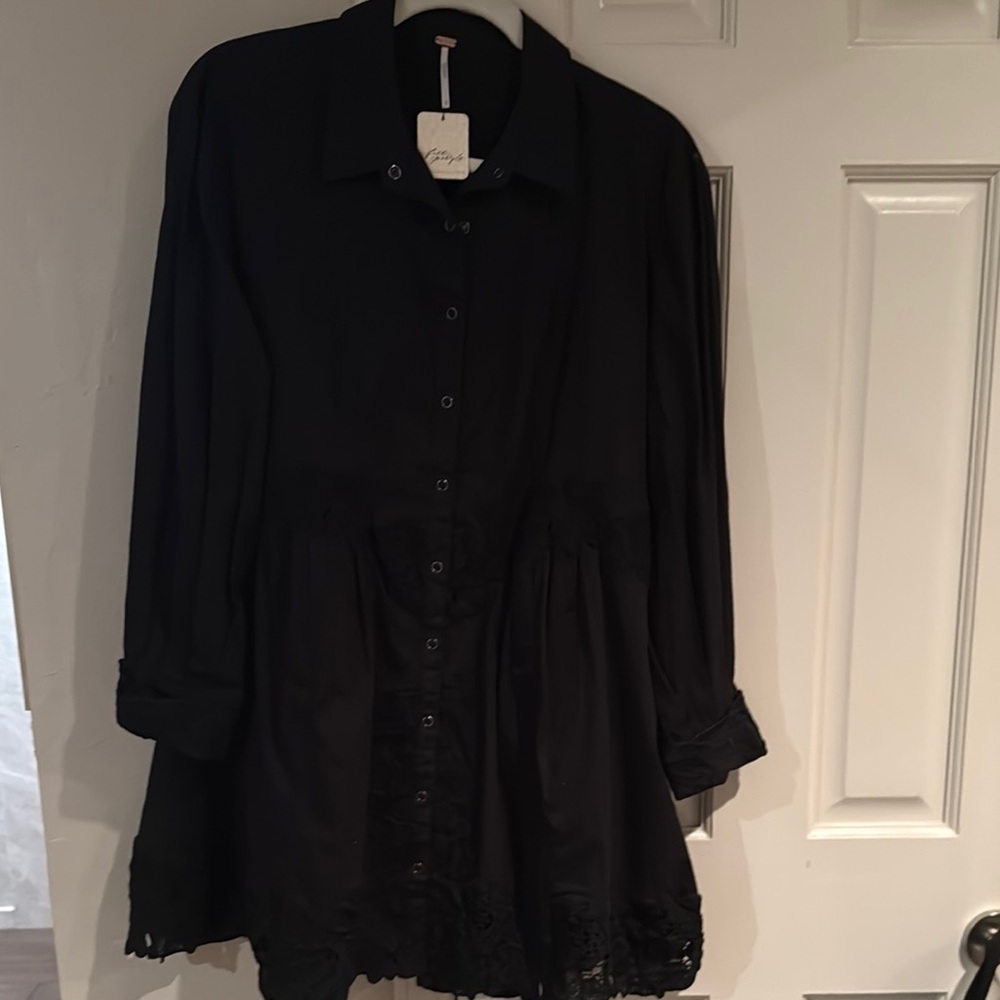 Free People Black dress with detailing